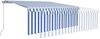 vidaXL Markise Manuell Einziehbar mit Rollo 4x3 m Blau & Weiß 3069296 Bild 4