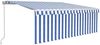 vidaXL Markise Manuell Einziehbar mit Rollo 4x3 m Blau & Weiß 3069296 Bild 2