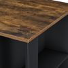 Bartisch Danderyd 120x60x106 cm mit 3 Ablagefächern Schwarz/Eiche, dunkel [en. casa] Bild 3