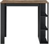 Bartisch Danderyd 120x60x106 cm mit 3 Ablagefächern Schwarz/Eiche, dunkel [en. casa] Bild 2