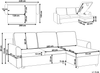 Ecksofa mit Schlaffunktion Polsterbezug hellgrau linksseitig NESNA Bild 2