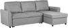 Ecksofa mit Schlaffunktion Polsterbezug hellgrau linksseitig NESNA Bild 4