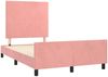 vidaXL Bettgestell ohne Matratze Rosa 120x190 cm Samt 3270571 Bild 3