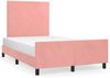 vidaXL Bettgestell ohne Matratze Rosa 120x190 cm Samt 3270571 Bild 2