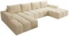 PROMETO Möbel Ecksofa Couch U-Form, Sofa U-Form Teddy-Bouclé, Web oder Cord-Stoff Cento Bild 4