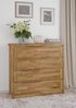Grifflose Holzkommode Holzschrank mit 4 Schubladen Natur Eiche 90.50-35 Bild 2