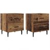 vidaXL Nachttisch 2 pcs Altholz 40 x 35 x 47,5 cm Holzwerkstoff 884066 Bild 2