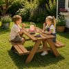 HAGO Garten-Kindersitzgruppe Sitzset Gartenbank Essplatz Picknick Spieltisch Tanne Holz, (1-tlg) Bild 3