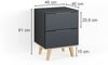 Kommode Nautica Anthrazit 46 x 61 cm Vicco Bild 3