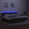 Boxspringbett mit Matratze & LED Stoff Dunkelbraun 200x200 cm, Härtegrad: H2 [3133904] Bild 3