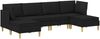 vidaXL Wohnzimmergarnitur mit Kissen mit Speicher 6 pcs Schwarz Stoff 3413687 Bild 2