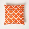 Homescapes Dekokissen Gartenkissen Nola geometrisch 2er-Set Outdoor Kissen orange gemustert Bild 3