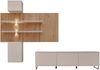 Wohnwand Gusto PW A in Kaschmir und Artrisan mit Streifenaufdrück Wandpaneel 280 x 200 x 45 Bild 2