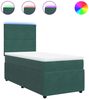 vidaXL Boxspringbett mit Matratze Dunkelgrün 80x200 cm Samt 3294487 Bild 2
