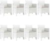 vidaXL Garten Essgruppe 9 pcs Weiß Polypropylen 3378583 Bild 4