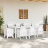 vidaXL Garten Essgruppe 9 pcs Weiß Polypropylen 3378583 Bild 3