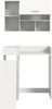 Waschmaschienenumbau Set (B/H/T: 95x195x60 cm) in weiß Nachbildung Bild 3