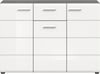 INOSIGN Sideboard Rumba, Breite 120cm, in Rauchsilber Nachbildung/Weiß Hochglanz, Kommode, Sideboard, Schrank Bild 3