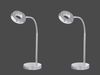 Moderne LED Schreibtischleuchten 2er SET flexibel & biegsam 1 flammig in Chrom Bild 2