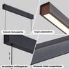 ZMH LED Pendelleuchte Esszimmer Schwarz Linear Dimmbar mit Fernbedienung 108CM 37W Modern CCT Bild 4