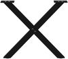 vidaXL Couchtischbeine X-Form 2 Stk. Schwarz 60x(42-43) cm Stahl 4012900 Bild 4