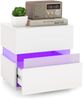 LED Nachttisch mit 2 Schubladen & Fernbedienung & Dynamisch 45 x 35 x 45 cm Weiß Bild 2