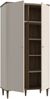 Forte LACETTI Kleiderschrank 100, moderner Schrank mit Skandi Lamellen Design, 2-türig, Schlafzimmer, Kaschmir | Beige mit Valencia Eiche Holzdekor, 100,1 cm breit x 200,5 cm hoch x 52,7 cm tief Bild 5