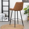 Bronx71 Barhocker Brooke Microfaser cognac 74 cm - 2er Set Bild 4