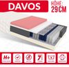 Matratze 90x200 Taschenfederkern DAVOS 7 Zonen H2 H3 29 cm Visco Latex HR Black Schaum Polyurethanschaum JERSEY Bild 3