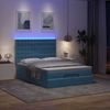 vidaXL Ottoman-Bett mit Matratzen & LEDs Dunkelblau 140x190 cm Samt 3314466 Bild 3
