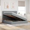 vidaXL Aufbewahrungsbett mit Matratze Hellgrau 180 x 200 cm Polyester 3371922 Bild 4
