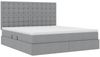 vidaXL Aufbewahrungsbett mit Matratze Hellgrau 180 x 200 cm Polyester 3371922 Bild 5