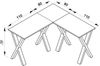 VCM Schreibtisch Lona 919762 Silber / Anthrazit H. 76 x B. 190 x T. 190 cm Bild 3
