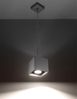 Pendelleuchte, quadratisch, Aluminium grau, H 80 cm Bild 5