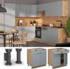 Küchenunterschrank Fame-Line Hellblau-grau 80 cm ohne Arbeitsplatte Vicco Bild 2