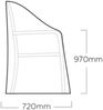 KETTLER KETTCARE Abdeckhaube für Stapelstühle grau Polyester mit PU-Beschichtung 109/97 x 72 x 90 Bild 2