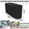 Großes Bistro Set Abdeckung wasserdicht UV-geschützt 420D Oxford Stoff Schwarz Bild 2