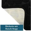 MSV Badematte KIESELSTEIN, rutschhemmende Beschichtung, für Fußbodenheizung geeignet, strapazierfähig, waschbar, schnelltrocknend, Microfaser, PVC, aus super-weicher Microfaser, in 2 Größen und vielen trendigen Farben erhältlich, 40 x 60 cm, schwarz Bild 3
