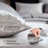 Cozyor Bettwäsche Satin glänzend 135x200, 155x200, 155x220, 200x200cm mit Reißverschluss, Satin, hellgrau Moonlight, 2 teilig, glänzend Satin, Bettbezug + Kissenbezug 40x80, besonders weich Bild 3