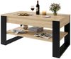 TREND WERK Couchtisch Lift-Couchtisch höhenverstellbar Sofatisch 92×54 cm mit Stauraum, verstecktem Fach Wohnzimmertisch Holz modern Bild 3