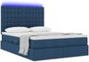 vidaXL LED-Speicherbett mit Matratze Blau 140 x 200 cm Stoff 3372551 Bild 3