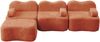 Modulares Ecksofa ohne Rahmen aus Samt, Wellenform, tiefe Sitzfläche, 288 x 167 x 70 cm, orange, ohne Montage Bild 5