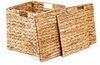 Lycce Aufbewahrungskorb - Korb geflochten aus Wasserhyazinthe, passend für Kallax Regal, faltbar, Naturprodukt, 33x33x33 cm Natur 2 OS - 2er Set Bild 2