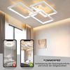 ZMH LED Deckenleuchte Wohnzimmer Deckenlampe Modern - 72W 80CM Wohnzimmerlampe Dimmbar mit Fernbedienung Weiß Schlafzimmerlampe Rechteck Metall-Design für Schlafzimmer Kinderzimmer küchen Bild 2