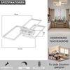 ZMH LED Deckenleuchte Wohnzimmer Deckenlampe Modern - 72W 80CM Wohnzimmerlampe Dimmbar mit Fernbedienung Weiß Schlafzimmerlampe Rechteck Metall-Design für Schlafzimmer Kinderzimmer küchen Bild 5