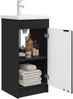 vidaXL Badezimmerschrank mit Waschbecken Schwarz 42 x 40 x 84,5 cm 890085 Bild 3