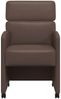 vidaXL Esszimmerstühle mit Rollen 2 pcs Braun 58 x 65 x 98 cm 42017885 Bild 4