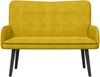 vidaXL 2-Sitzer Sofa Gelb 115 x 61 x 87 cm Samt (V) 42028919 Bild 4