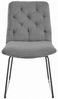 KAWOLA Stuhl NEW CHARME Esszimmerstuhl Cord grau 87 x 66 x 52 cm Bild 2