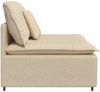 vidaXL Modulares Sofa Mittelmodul mit Kissen Creme 100 cm 4104423 Bild 4